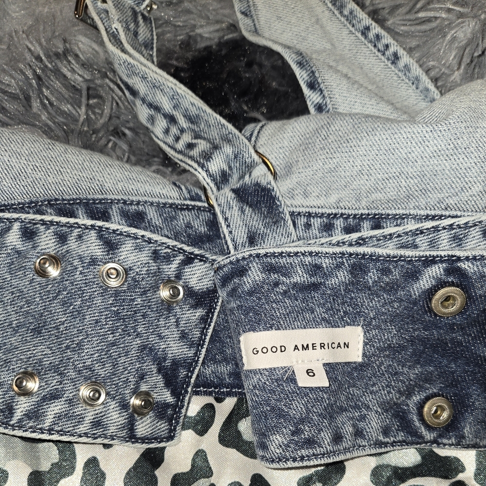 NWT Good American Denim Crop Bra Top - Picture 6 of 7